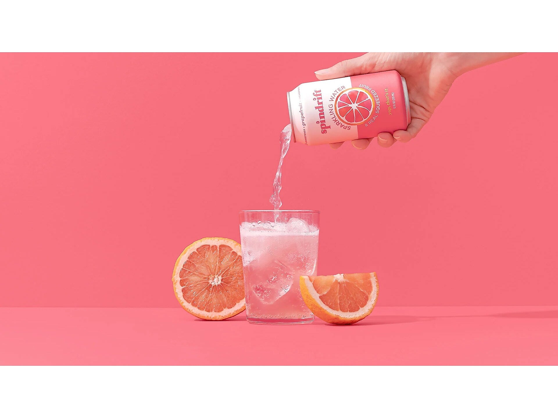 Spindrift Grapefruit Flavored Sparkling  Water, 12 oz., 24 Cans/Carton (0-4108-0003)