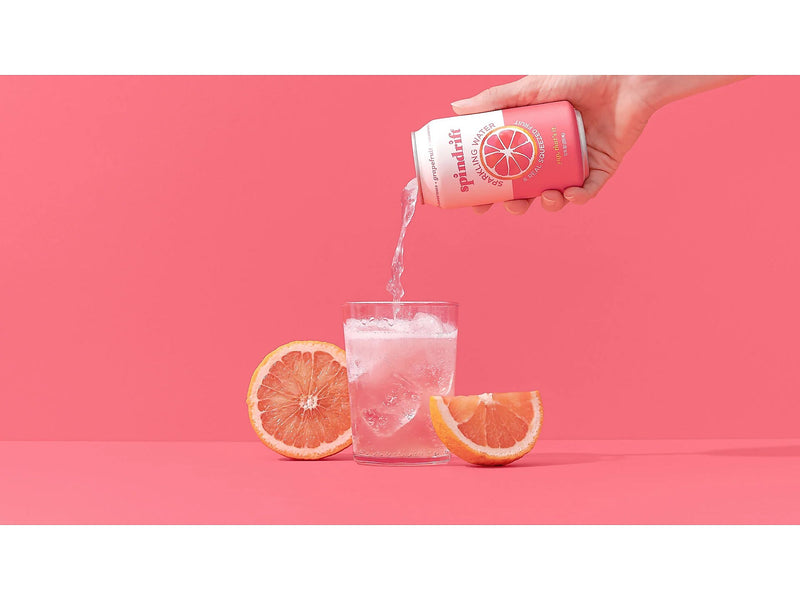 Spindrift Grapefruit Flavored Sparkling  Water, 12 oz., 24 Cans/Carton (0-4108-0003)