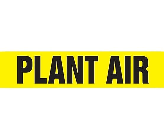 Accuform Self-Stick Pipe Marker, PLANT AIR, 3/4" to 1-1/4", Black/Yellow (RPK563SSA)