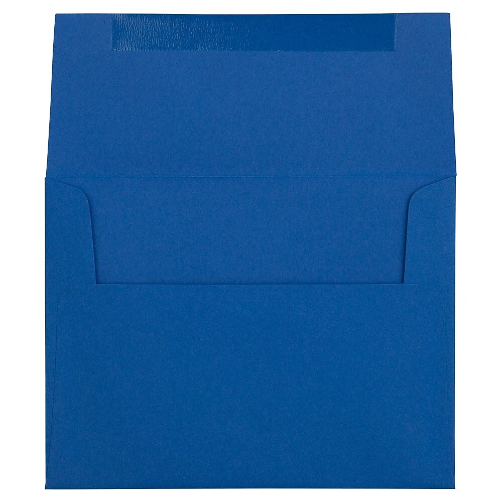 JAM Paper A2 Invitation Envelope 4 3/8" x 5 3/4", Presidential Blue, 25/Pack (563913396)