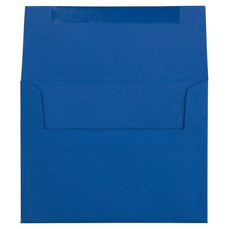JAM Paper A2 Invitation Envelope 4 3/8" x 5 3/4", Presidential Blue, 25/Pack (563913396)