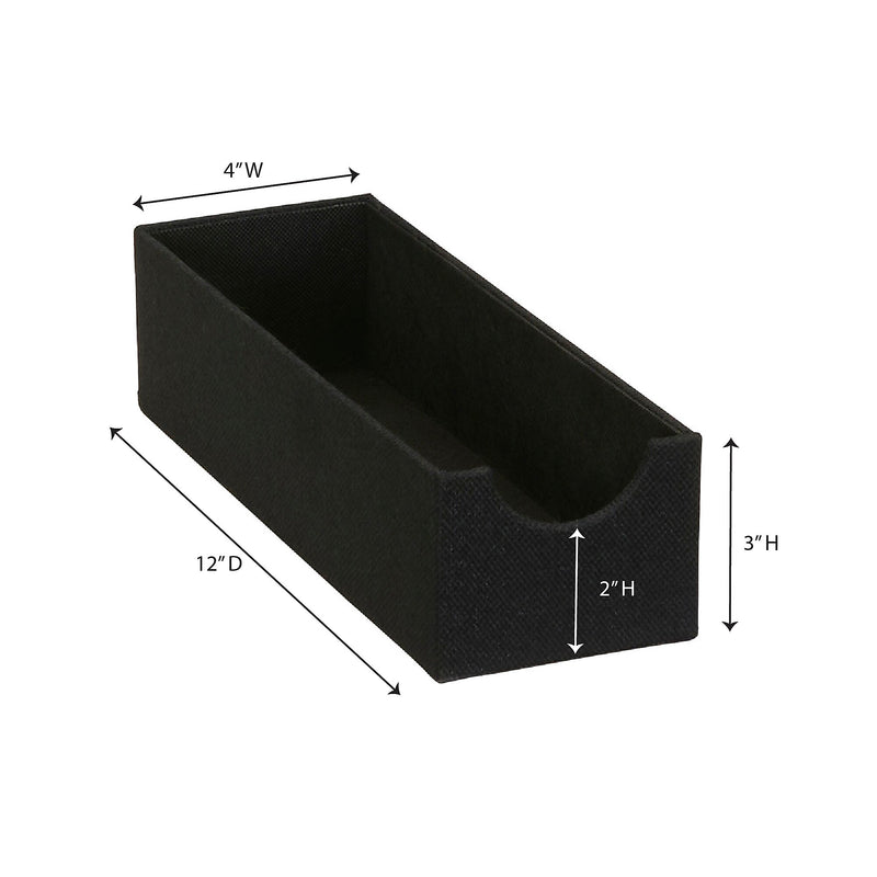 Household Essentials Drawer Organizers, Black Linen, 2/Pack (7670-1)