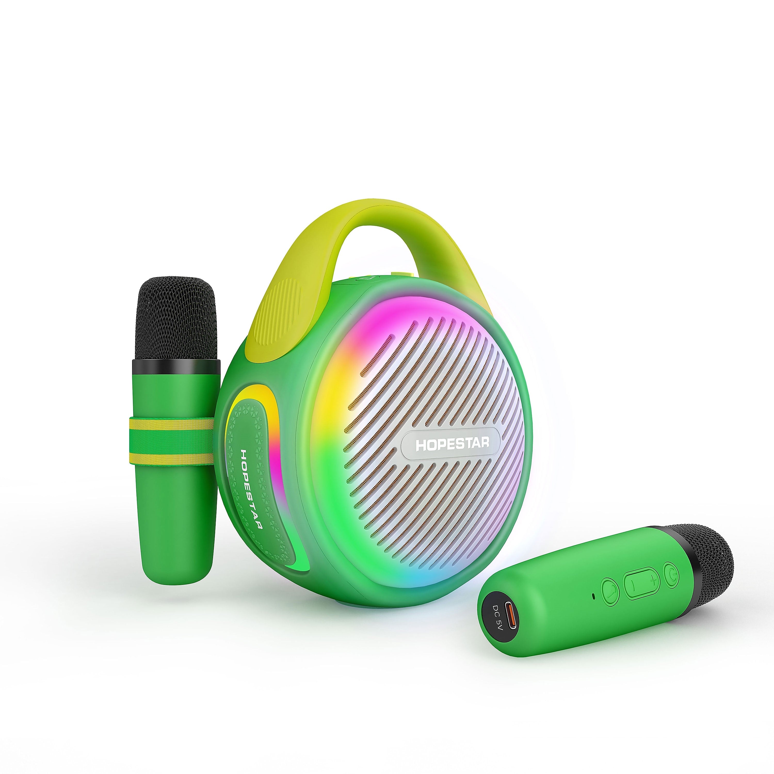 Worryfree Gadgets Hopestar Wireless Bluetooth Mini 20W Portable Speaker with Two Microphones, Water Resistant, Green (WS10)