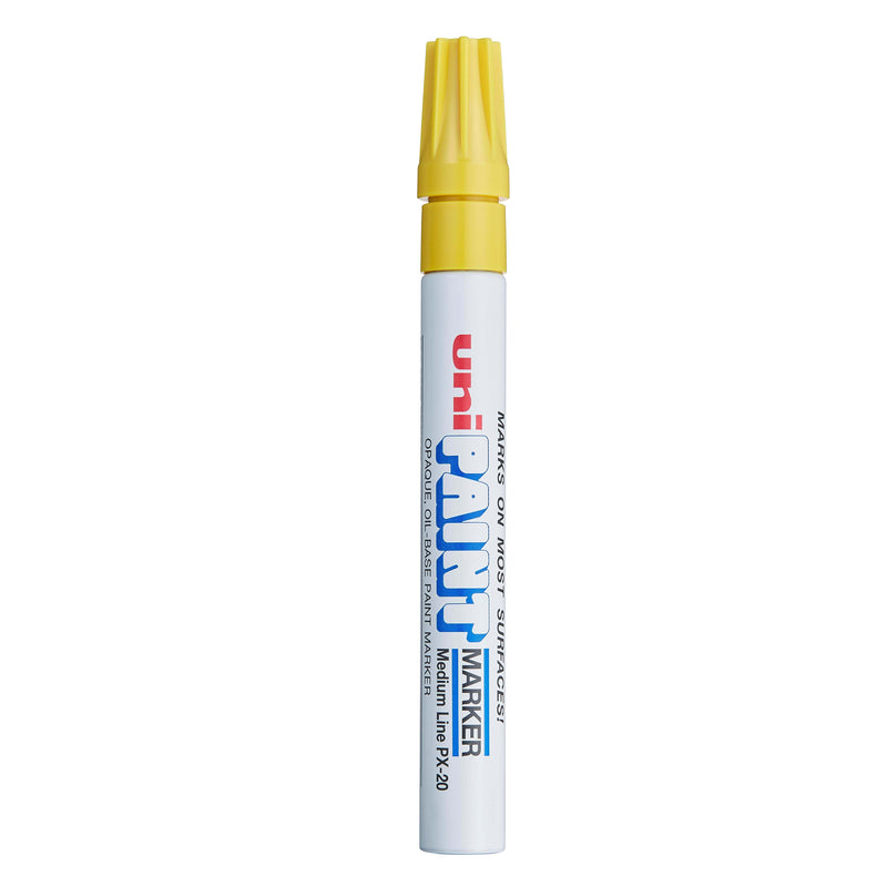 uni PAINT PX-20 Oil-Based Marker, Medium Tip, Yellow (63605)