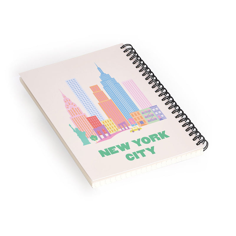 DENY Designs New York City Skyline 1-Subject Professional Notebooks, 5.5" x 8.25", Dotted, 60 Sheets (85431-NOBS01)