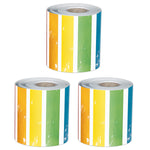 Carson Dellosa Education All Are Neighbors Rolled, 3" x 65', Stripes, 3/Bundle (CD-108517-3)