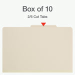 Pendaflex Heavy Duty Classification Folder, 2-Dividers, 2" Expansion, Legal Size, Manila, 10/Box (1006955)