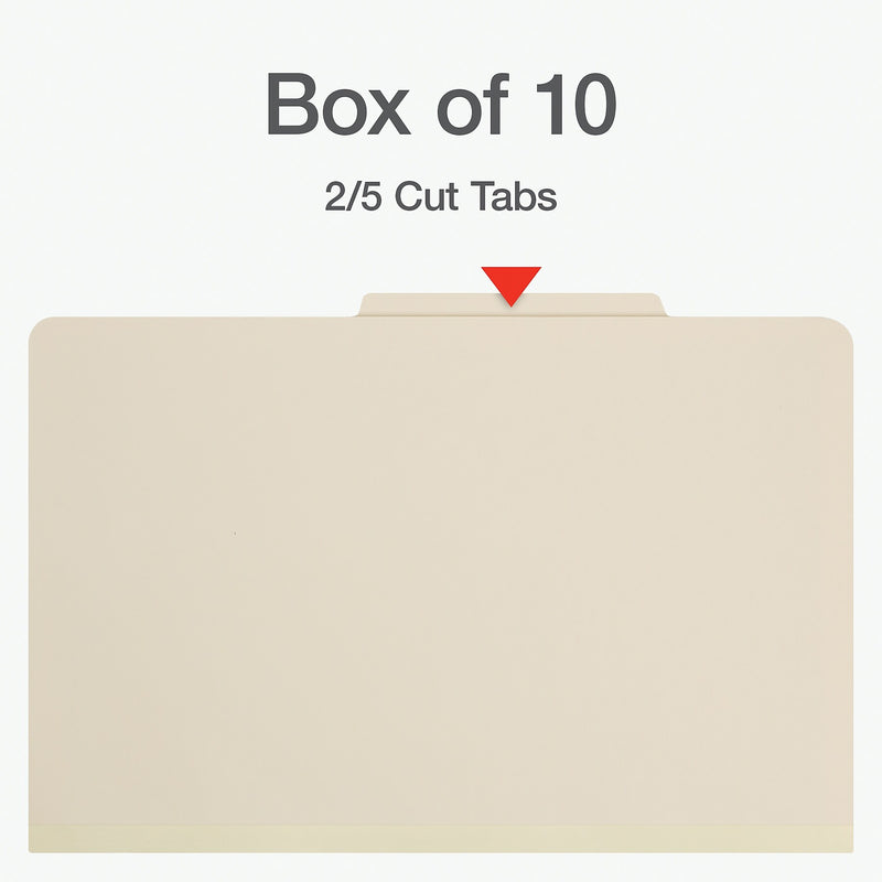 Pendaflex Heavy Duty Classification Folder, 2-Dividers, 2" Expansion, Legal Size, Manila, 10/Box (1006955)