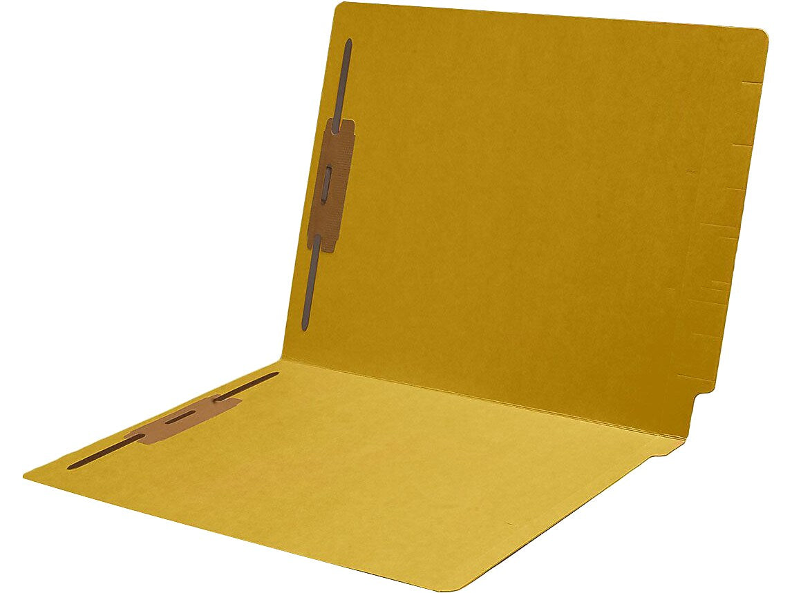 Medical Arts Press Reinforced End Tab File Folder, Straight Cut, Letter-Size, Yellow, 250/Carton (S-01502-YLW-B)
