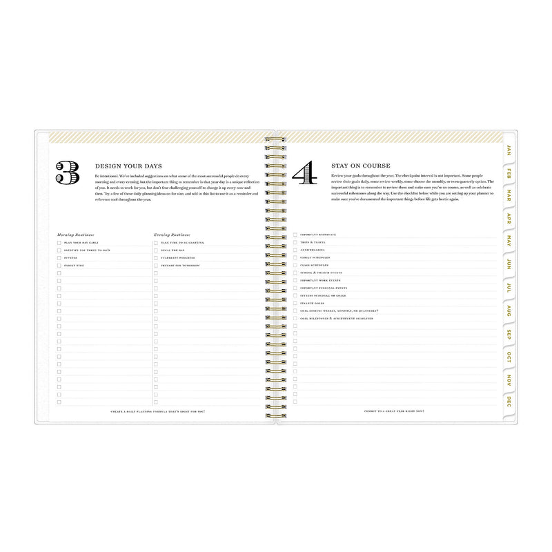 Planning Calendar DD Tile Frosted PP 8.5x11 RY26 Wkly/Mthly Safety Wirebound -