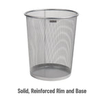 Mind Reader Metal Mesh Trash Can Without Lid, 4.4 Gallon, Silver (1CIRGA-SIL)