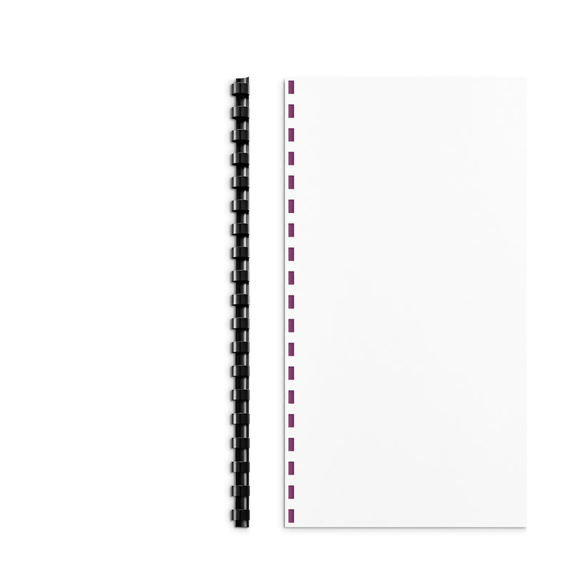 Staples® 3/8" Plastic Binding Spine Comb, 55 Sheet Capacity, Black, 100/Pack (17461/ST17461)