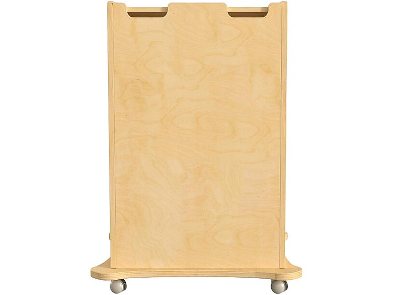 Flash Furniture Bright Beginnings Mobile Storage Cart, 36.25"H x 26.75"W x 26.75"D, Brown (MK-ME06639-GG)