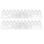 Hygloss Happy 100th Day Paper Crowns, 5" x  25", White, 24/Pack, 2 Packs/Bundle (HYG65266-2)