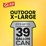 Glad Quick-Tie 39 Gallon Lawn & Leaf Bags, Black, 12 Total Bags (70028)
