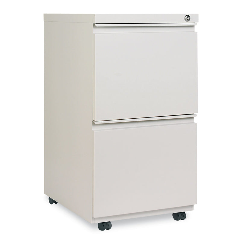 Alera 2-Drawer Mobile Vertical File Cabinet, Letter Size, Lockable, 28"H, Light Gray (ALEPBFFLG)