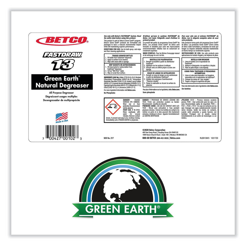 Betco Green Earth Natural Degreaser, 67.6 oz., 4/Carton (2174700)