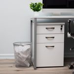 Mind Reader Metal Mesh Trash Can Without Lid, 4.4 Gallon, Silver (1CIRGA-SIL)