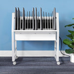 Luxor 16-Unit USB-C Open Charging Cart, White Powder-Coated Steel (CHMC005)