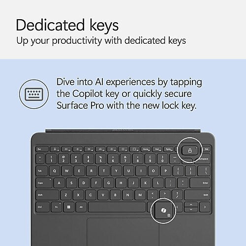 Microsoft Surface Pro 12" Keyboard Cover, Slate (EP2-32033)