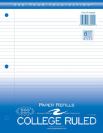 Roaring Spring Paper Products College Ruled Filler Paper, 8.5" x 11", 3-Hole Punched, 500 Sheets/Pack (83909)