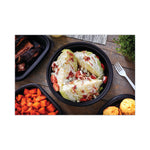 Pactiv Evergreen EarthChoice MealMaster Container with Lid, 48 oz, Black/Clear, Plastic, 150/Carton