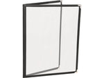 Excello Global Products Menu Holders, 8.5" x 11", Black/Silver, 10/Pack (SPLS-MENU-4)