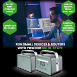 Yoshino B660 SST 9-Port Solid-State Power Station 602Wh, 660W Output/900W Peak Emergency Backup Battery Bank, Pure Sine Wave