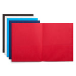 Staples 10% Recycled Smooth 2-Pocket Paper Presentation Folder, Assorted, 10/Pack (ST13366)