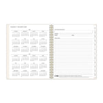 2026 Blue Sky Bespoke Letterpress Cream Hearts 8.5" x 11" Calendar Year Weekly & Monthly Planner, Plastic Cover (156227)