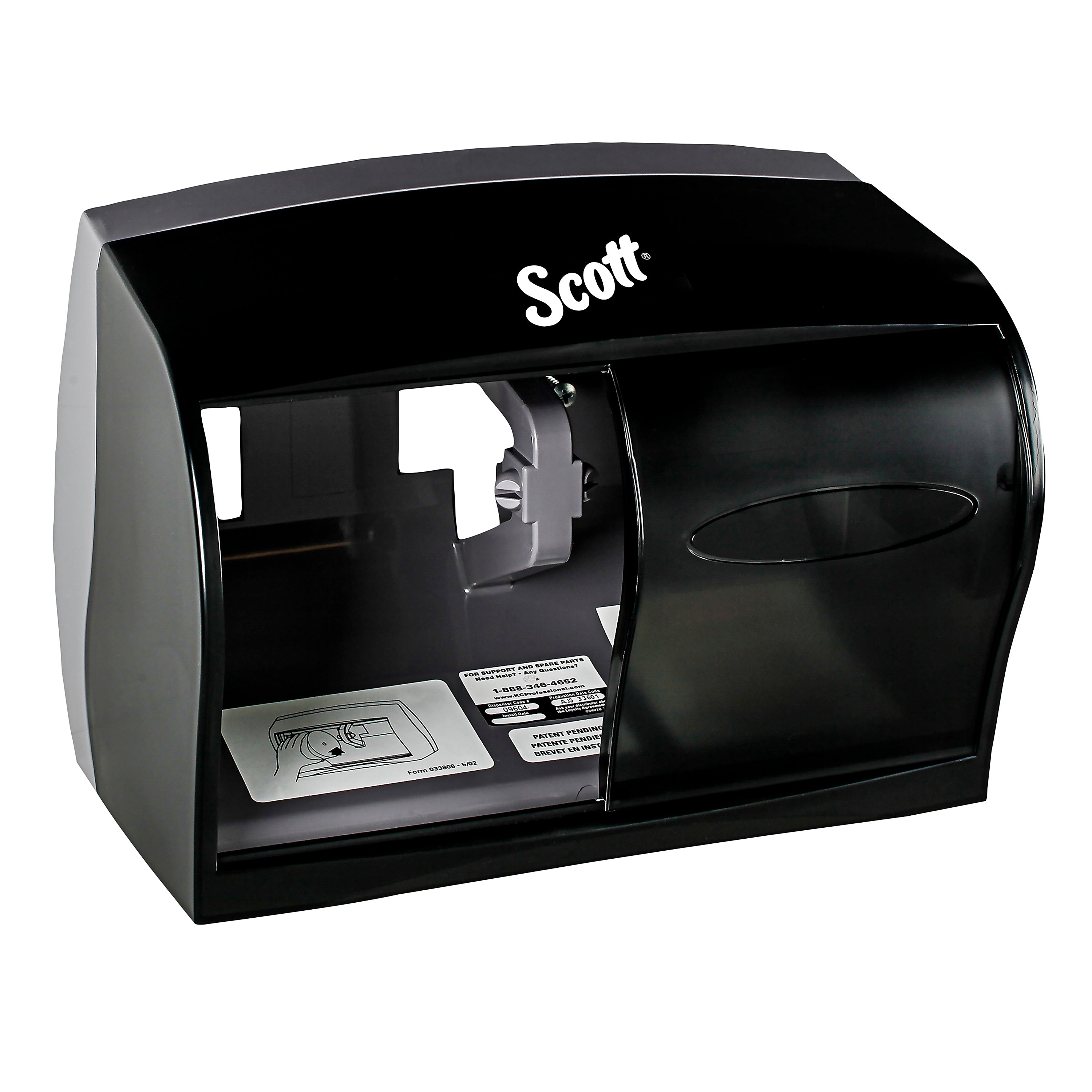 Scott Essential Coreless Toilet Paper Dispenser, Black (09604)