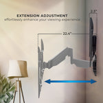 Mount-It! Full Motion TV Wall Mount with Gas Spring Arm For 37" to 80" Screens, 88lbs Max. (MI-445)