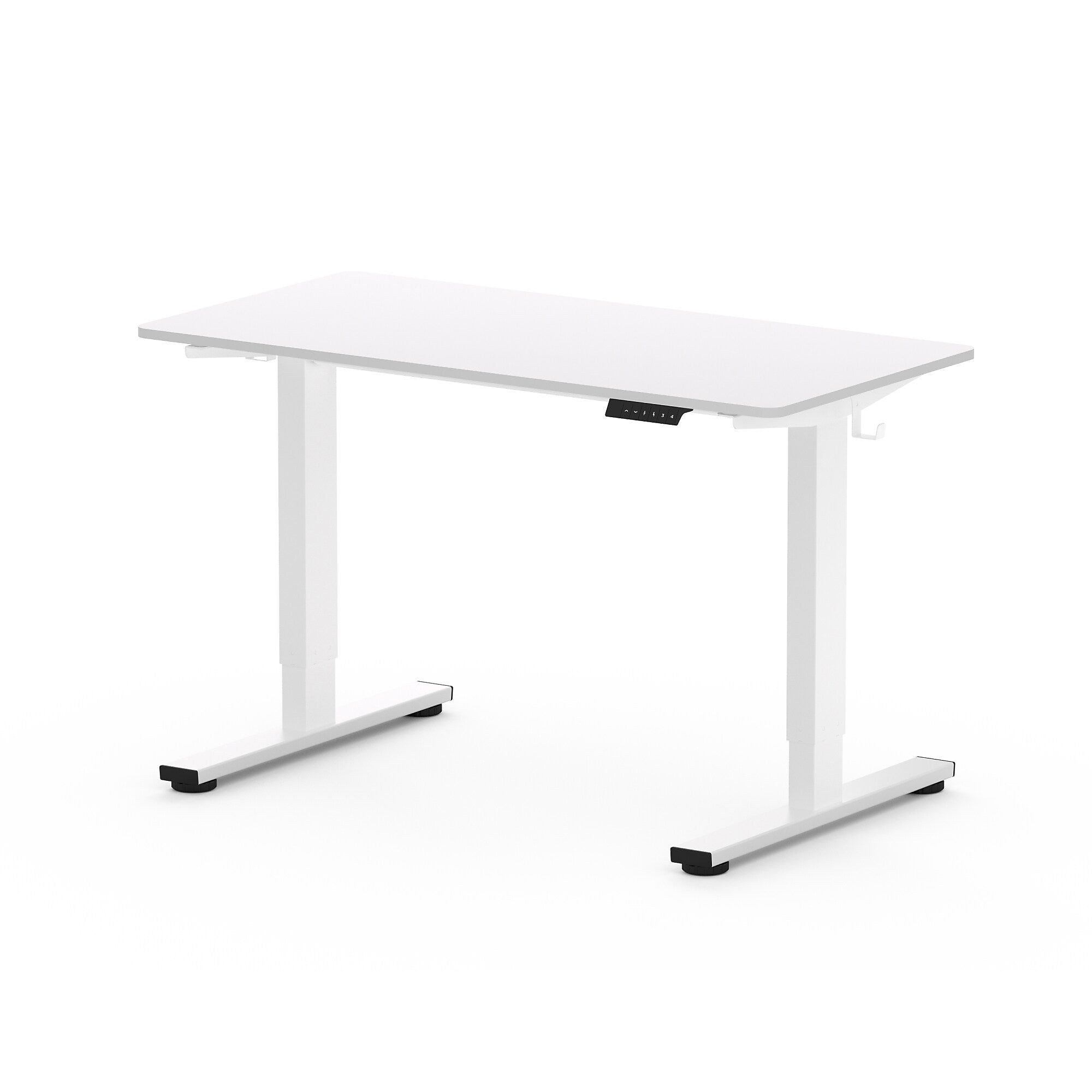 FlexiSpot E2 48"W Electric Rectangular Adjustable Standing Desk, White (E2WE4830W)