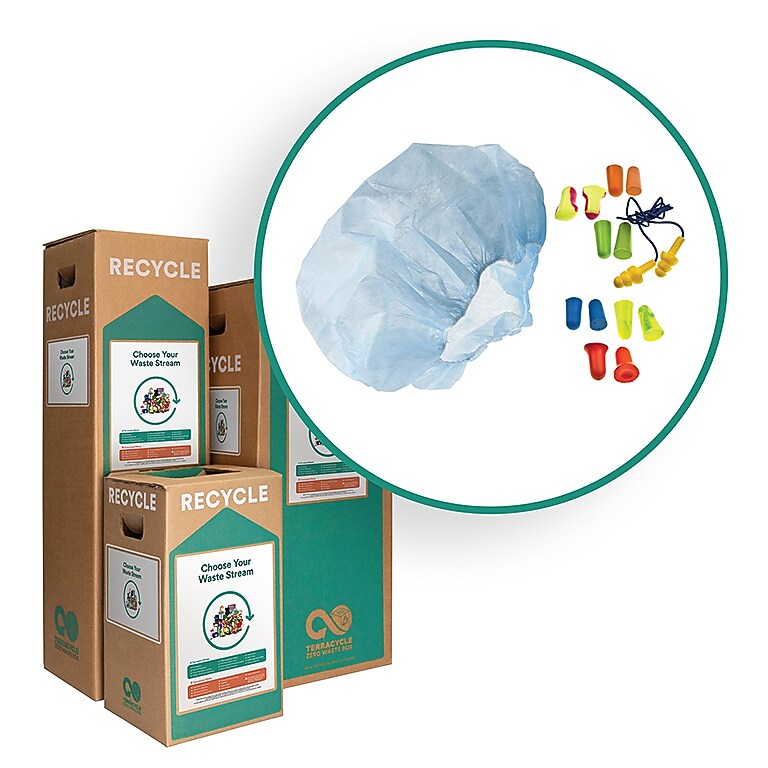 TerraCycle Cardboard Hair Nets, Beard Nets and Ear Plugs Zero Waste Box, 36 Gallon, Natural Kraft (CS46-L)