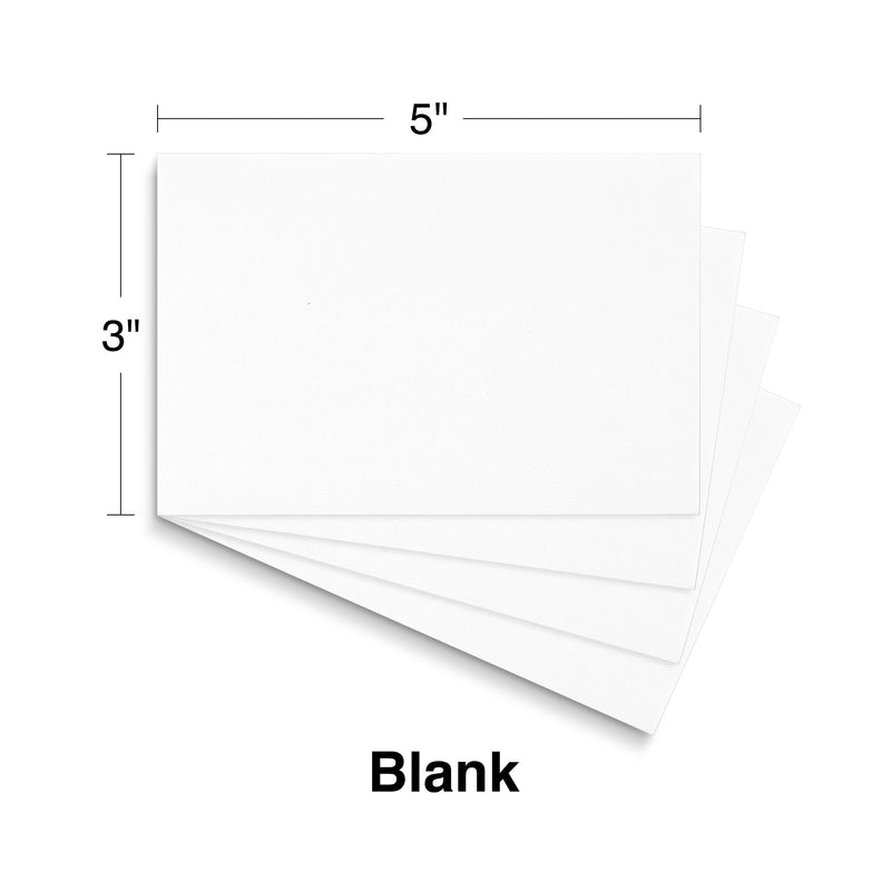 Staples 3" x 5" Index Cards, Blank, White, 100/Pack (TR51008)