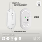 Logitech Pebble 2 Wireless Ergonomic Keyboard and Optical Mouse Combo for Mac, Tonal White (920-012201)