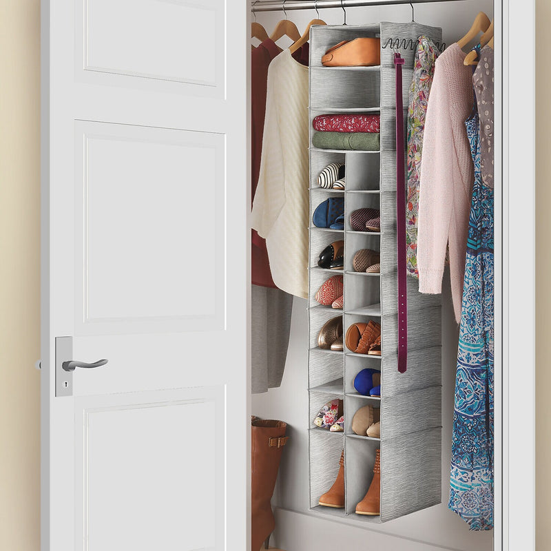 Whitmor Hanging Shoe and Accessory Organizer, Gray (5455-8111)