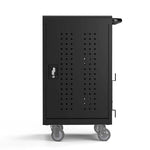 Luxor Lockable 30-Unit USB-C Secure Charging Cart, Black Powder-Coated Steel (CHMC002)