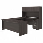 Bush Business Furniture Studio C 72"W U Shaped Desk with Hutch and Mobile File Cabinet, Storm Gray (STC003SG)