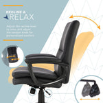 Click365 Ergonomic Bonded Leather Swivel Executive Chair, Black (CCHR10024B)