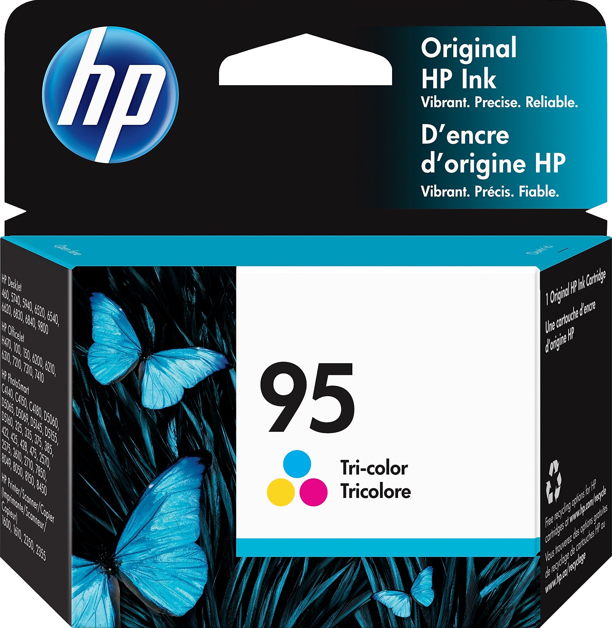 HP 95 Tri-Color Standard Yield Ink Cartridge, Prints Up to 330 Pages (C8766WN#140)