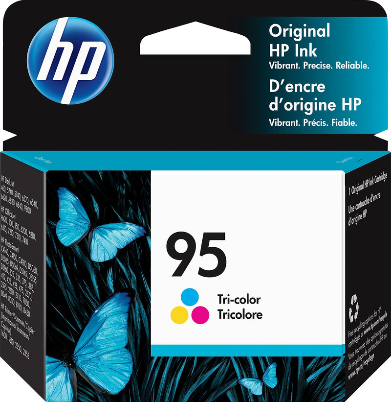 HP 95 Tri-Color Standard Yield Ink Cartridge, Prints Up to 330 Pages (C8766WN#140)