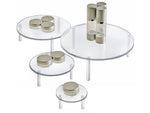 Azar Round Risers, Clear, 4-Piece Set (515307)