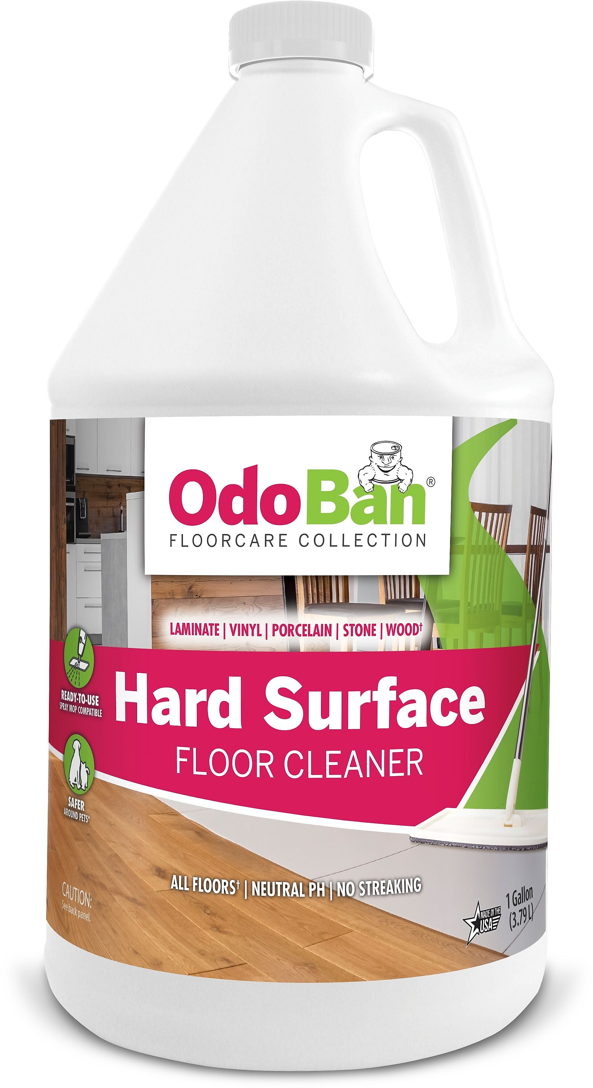 OdoBan Ready-to-Use Hard Surface Neutral pH Floor Cleaner, 1 Gallon (936093-G4)