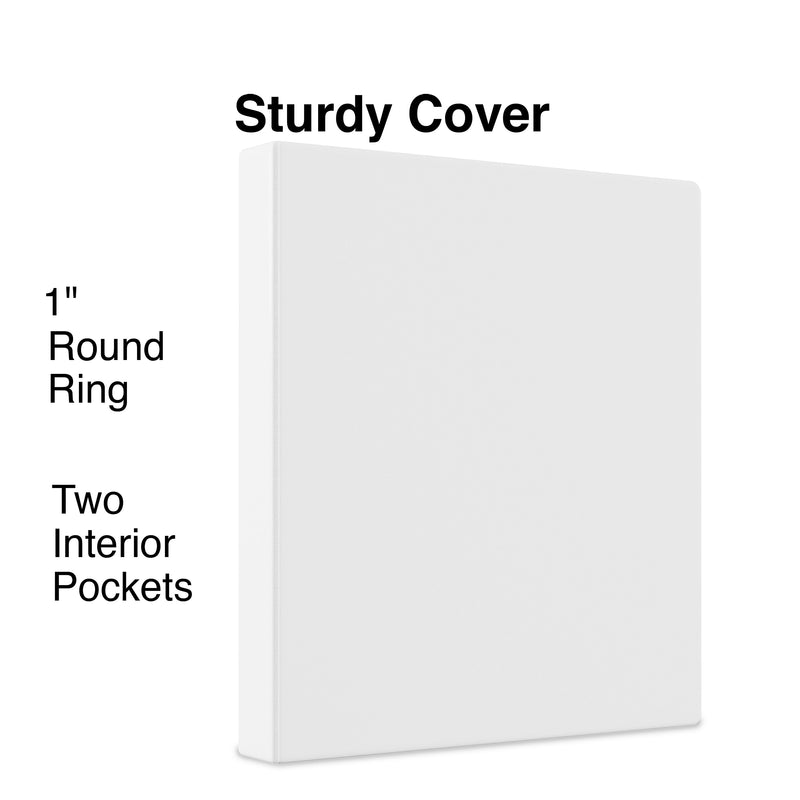 Staples 1" 3-Ring View Binder, White (ST23735-CC)