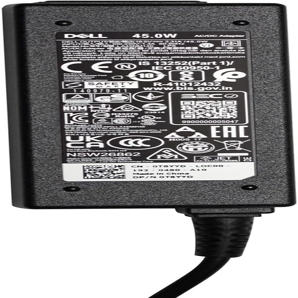 Dell 45W AC Adapter Charger for Laptop, Black (JXC18)
