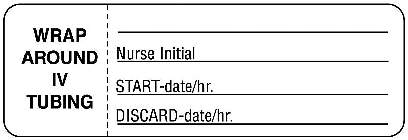 IV Set Change Label, Removable, 3" x 1"