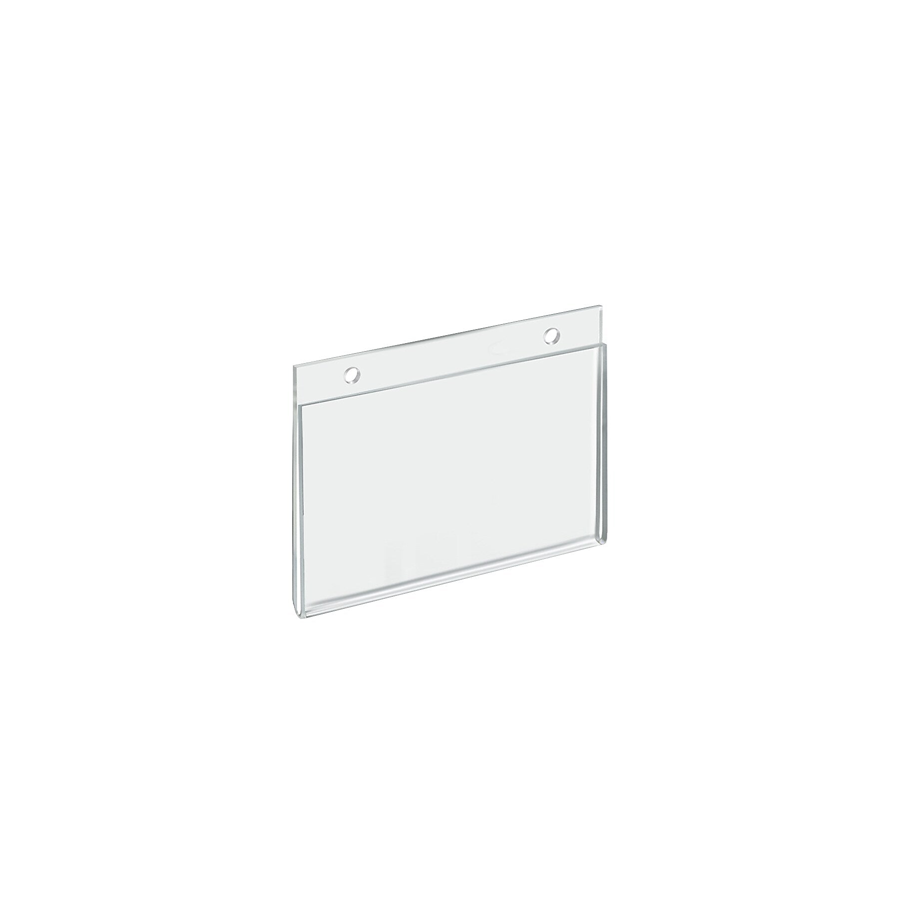 Azar Sign Holder, 5" x 4.25", Horizontal, Wall Mounted, Clear, Acrylic, 10/Pack (162725)