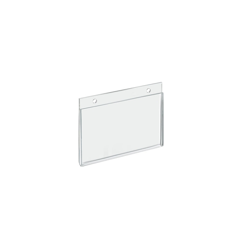 Azar Sign Holder, 5" x 4.25", Horizontal, Wall Mounted, Clear, Acrylic, 10/Pack (162725)