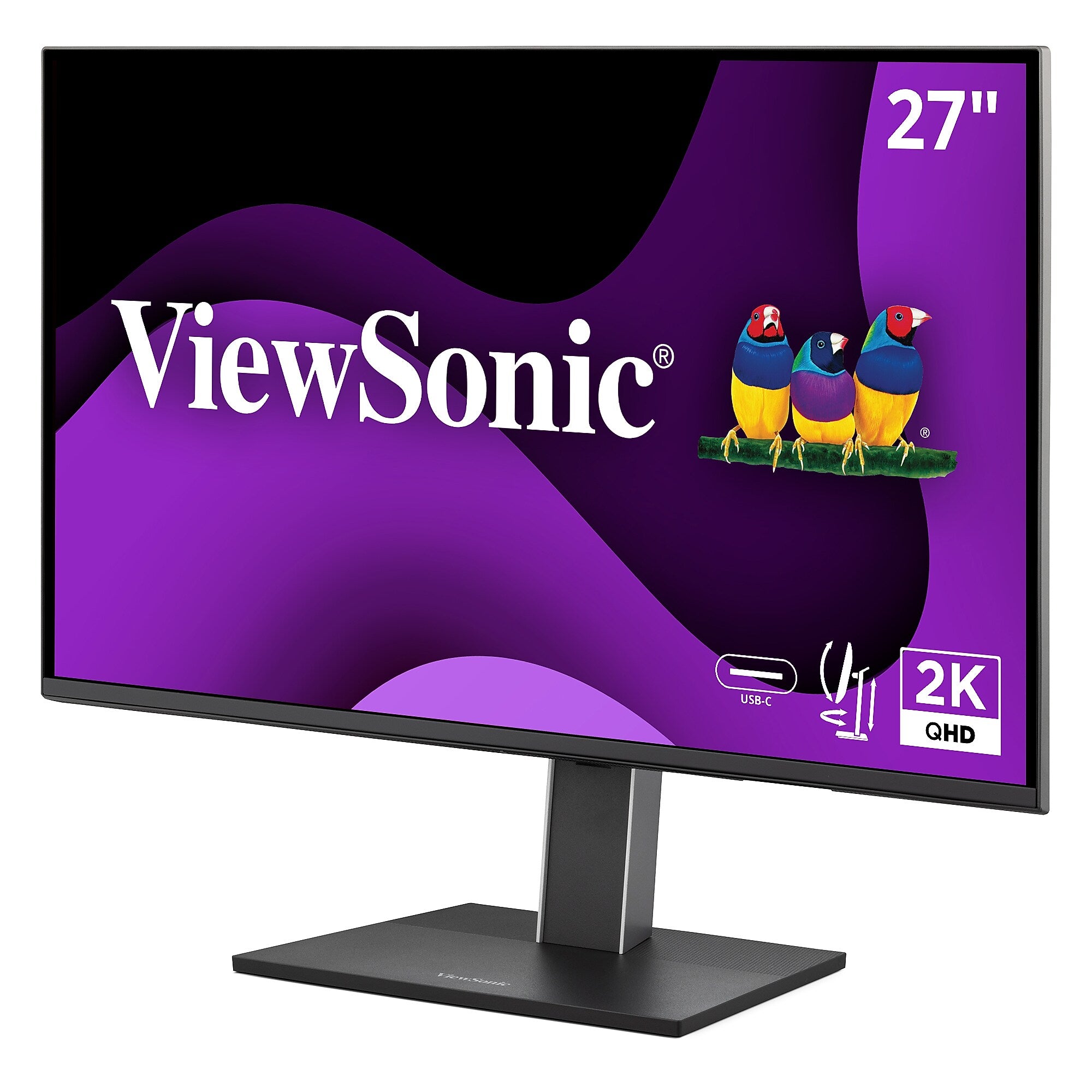 ViewSonic Ergonomic 27" 100Hz LCD Monitor, Black (VG2752-2K)